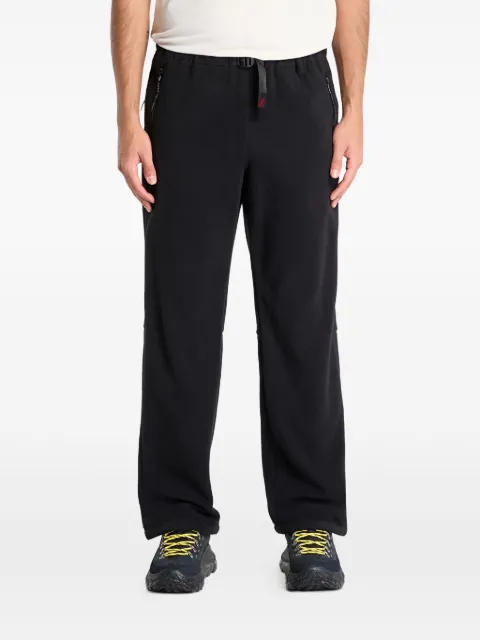 Gramicci belted fleece-texture track pants Black G5FUP007BLACK