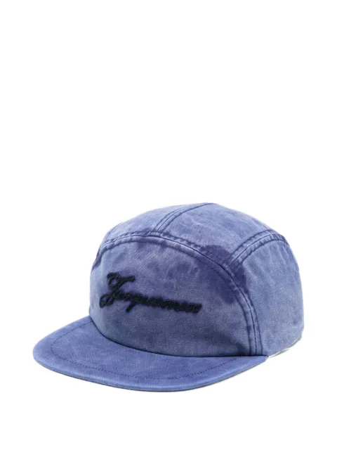 Jacquemus cursive-logo cap Blue ACU00819AD00061