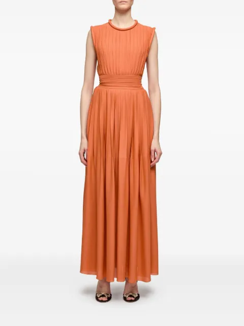 Giambattista Valli pleated sleeveless dress Orange 25FWSVCL5029
