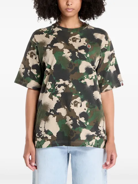 A BATHING APE® camo ape head one point T-shirt Green 001CSL301001MGRN