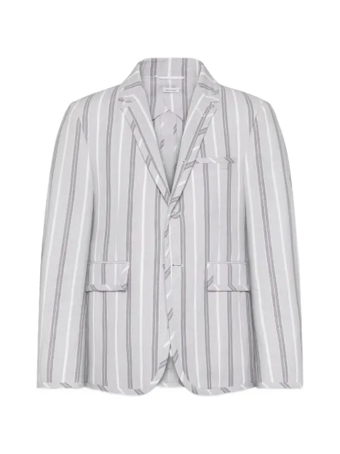 Thom Browne Madras striped blazer Grey MJC001GF1157
