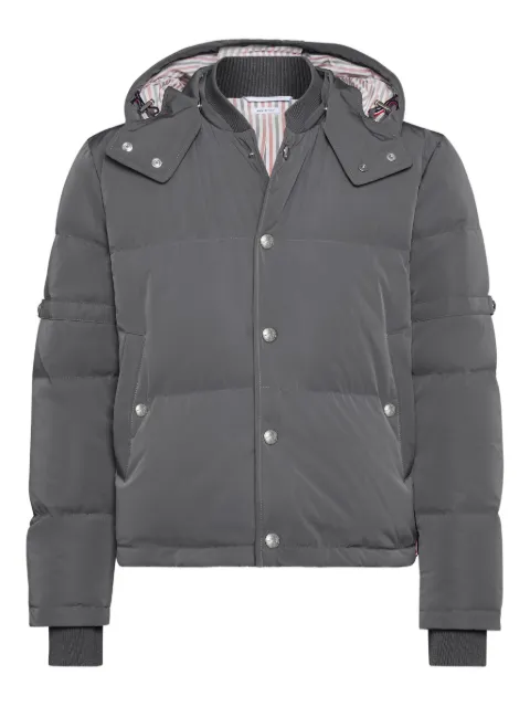 Thom Browne front snap-closure bomber jacket Grey MJD020YF1090