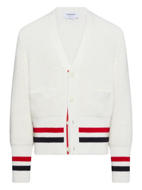 Thom Browne button-fastening striped-detailing cardigan White MKC629AY3062