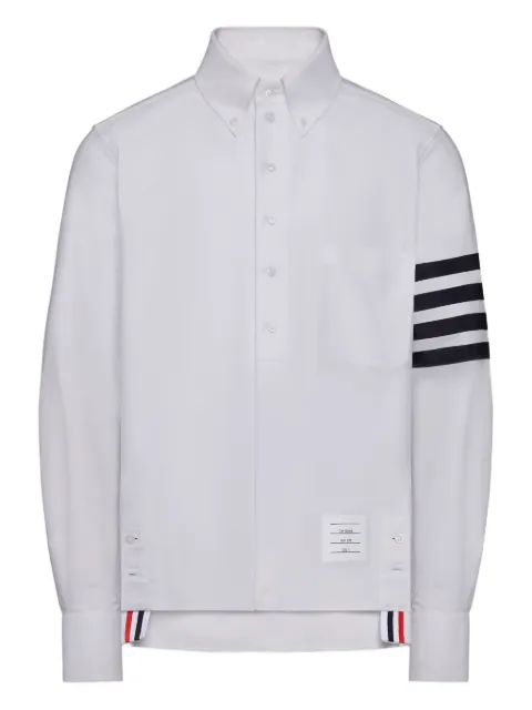 Thom Browne 4-Bar oxford polo shirt White MWL431CF0313