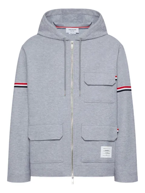 Thom Browne zip-fastening hooded jacket Grey MJT567AJ0250
