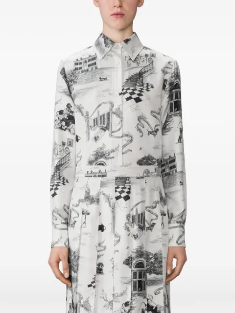Thom Browne silk twill Hector Toile shirt White FLL215AF1134