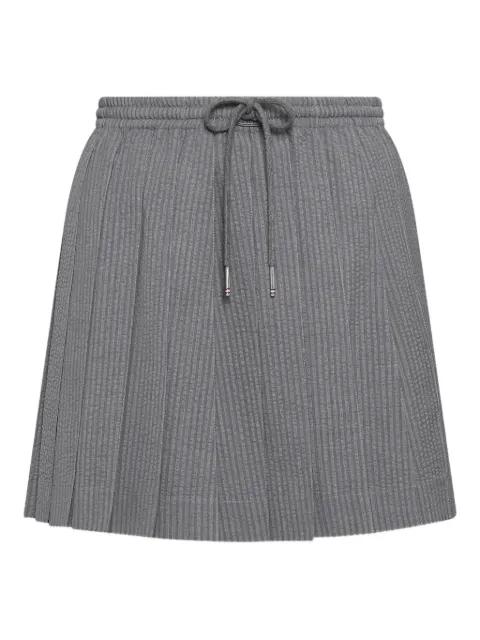 Thom Browne drawstring pleated mini skirt Grey FGCA42A06455