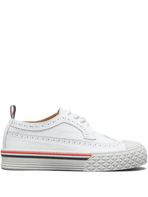 Thom Browne pebble-grain tread sole longwing Collegiate sneakers White FFD123B00198