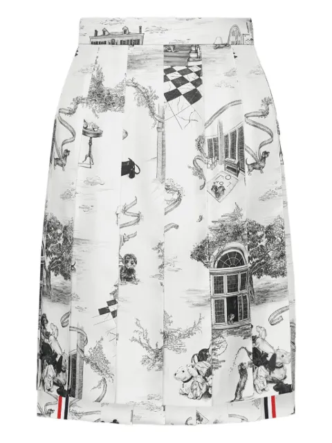 Thom Browne toile pleated mini skirt White FGCA37UF1135