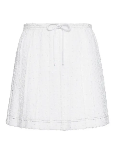 Thom Browne eyelash tweed pleated skirt White FGCA42A06751