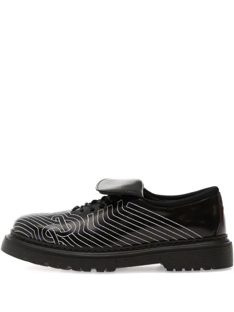 Filling Pieces topstitched derby shoes Black 122511312148