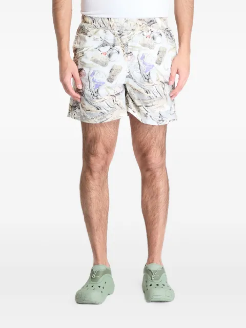 PATTA print-detail swim shorts Neutrals POCSS2530003330001084