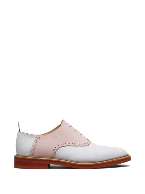 Thom Browne panelled leather oxford shoes White MFC002B07394