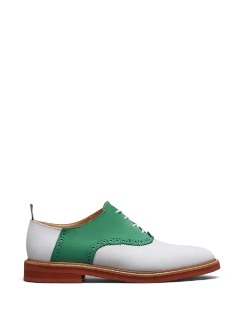 Thom Browne nubuck rubber sole saddle shoes White MFC002B07394