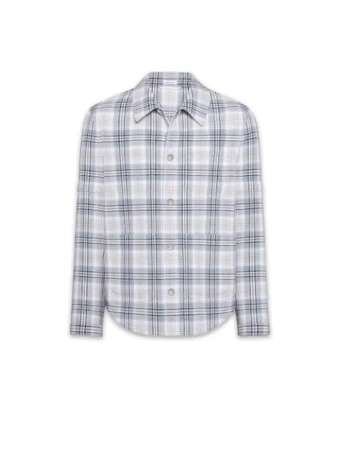 Thom Browne plaid utility jacket White MJO220OF1086