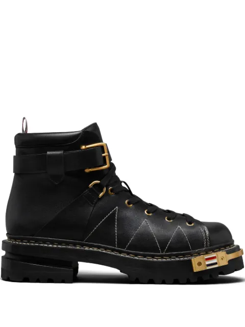 Thom Browne vitello calf hiking sole boots Black MFB150H05584PS26