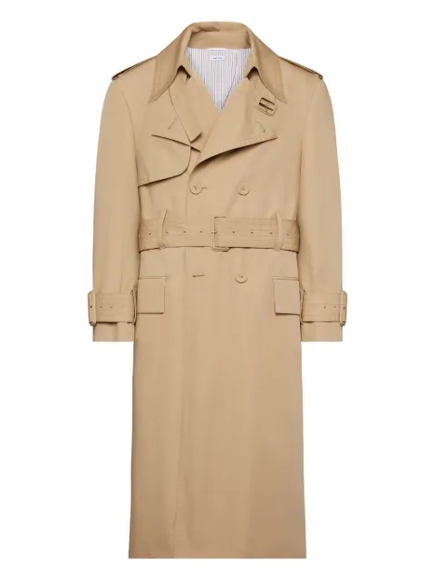 Thom Browne belted cotton trench coat Neutrals MOC969HF1063