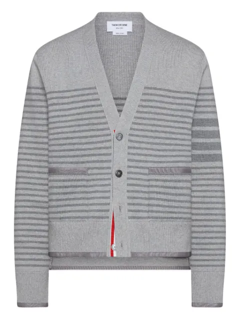 Thom Browne striped V-neck cardigan Grey MKC627AY3006