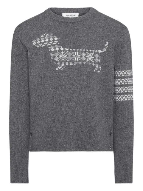 Thom Browne 4-bar stripe-detail sweater Grey MKA573AY1029