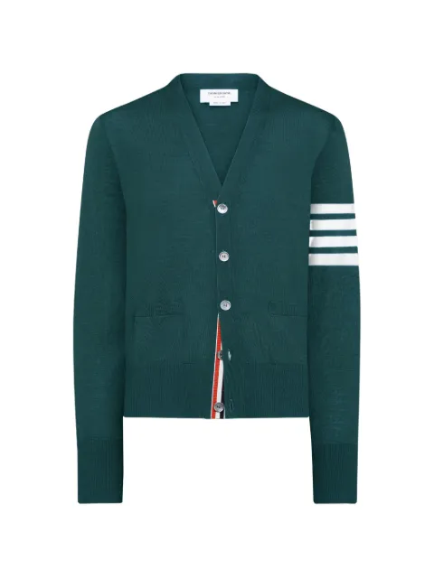Thom Browne 4-Bar V-neck cardigan Green MKC002AY1014