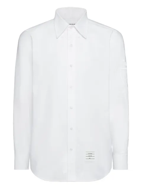 Thom Browne Hector crest embroidery oxford shirt White MWL272EE1518