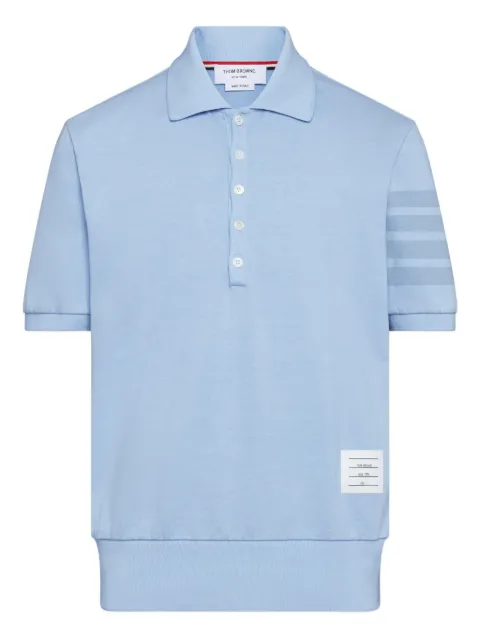 Thom Browne garment overdyed jersey 4-Bar polo Blue MJP236AJ0253