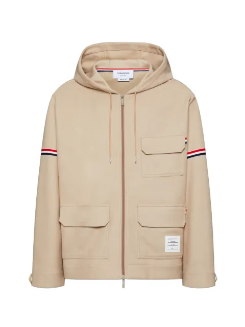 Thom Browne double face tech twill oversized parka with armbands Neutrals MJT567AJ0250