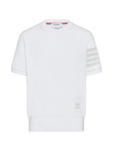 Thom Browne cotton jersey 4-Bar tee White MJS303AJ0253