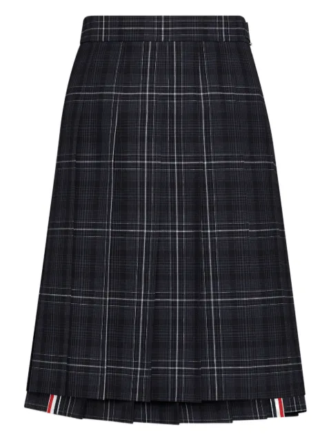 Thom Browne plaid pleated mini skirt Black FGCA37AF1082