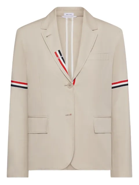 Thom Browne unconstructed cotton suiting relaxed fit sportcoat Neutrals FBC947UF1063