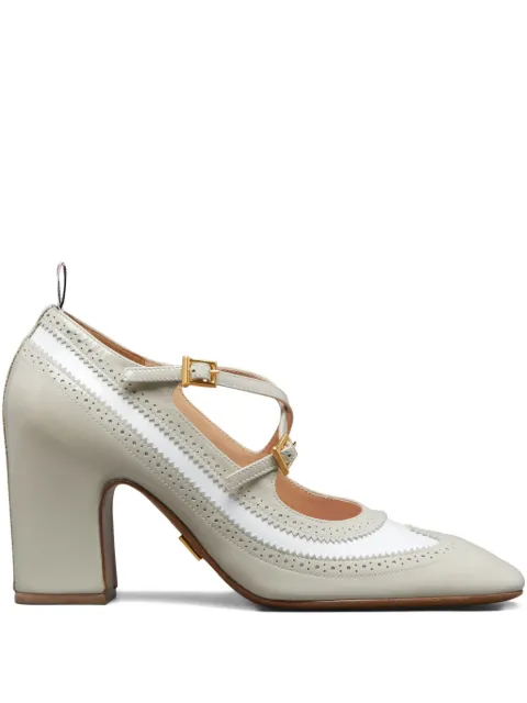 Thom Browne 75mm criss-cross pumps Neutrals FFG219A00216