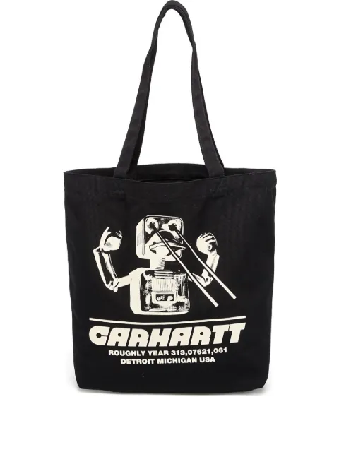 Carhartt WIP graphic-print canvas tote bag Black I0339753ETXX