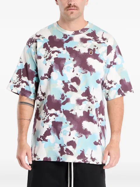 A BATHING APE® logo-ptch T-shirt Neutrals 001CSL301001MMUL