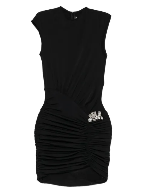 David Koma embellished ruched dress Black AW25DK60D