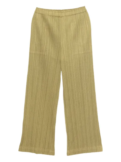 Pleats Please Issey Miyake pleated trousers Green PP58JF243