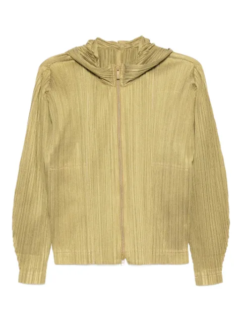 Pleats Please Issey Miyake pleated jacket Green PP58JC241