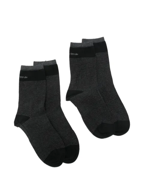 Marc O'Polo striped logo-detail socks Grey MPO172832000400