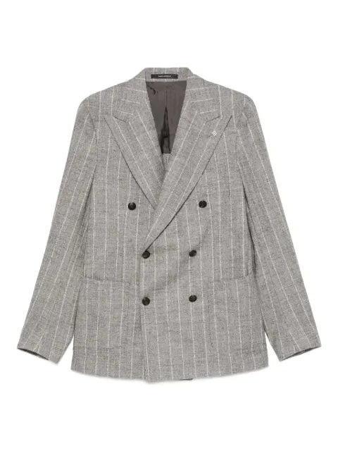 Tagliatore striped double-breasted blazer Grey GPL20KAI850012