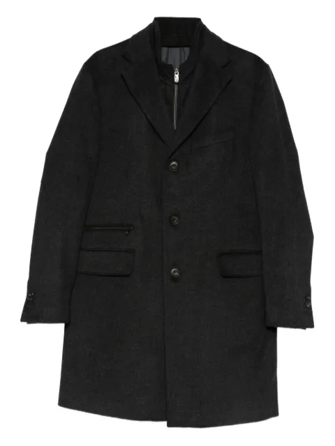 Corneliani flap-pockets single-breasted coat Black 2615812612179013