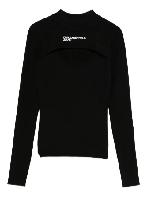Karl Lagerfeld Jeans fine-ribbed jumper Black A4W18013