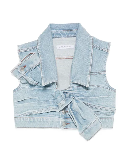 Viktor & Rolf tie-detail vest Blue WT0280019226