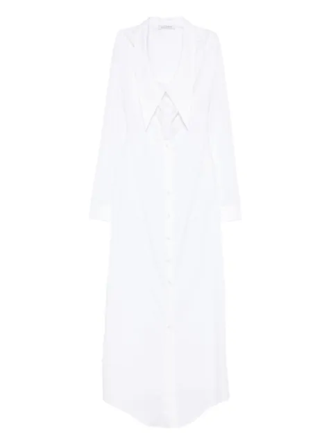 Viktor & Rolf dragged neckline shirt dress White WD0430011226