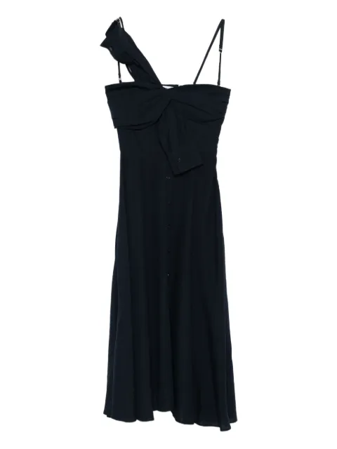 Viktor & Rolf bow draped flared midi dress Blue WD0490017226
