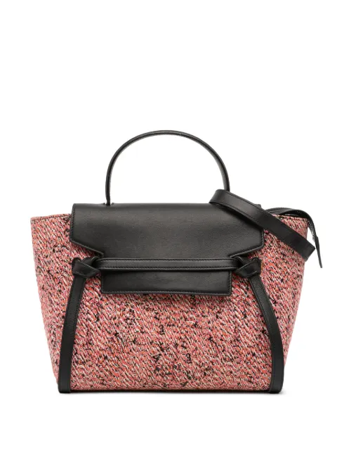 Celine Pre-Owned 2017 Micro Tweed Belt satchel Pink UYN7ICT4FUKOGVIR