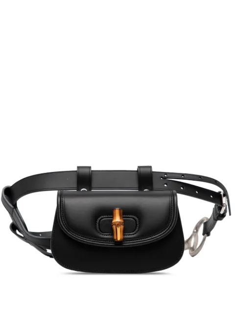 Gucci Pre-Owned 2016-2025 Mini Leather Bamboo 1947 belt bag Black H00SN9VK2TLQ6Z5R