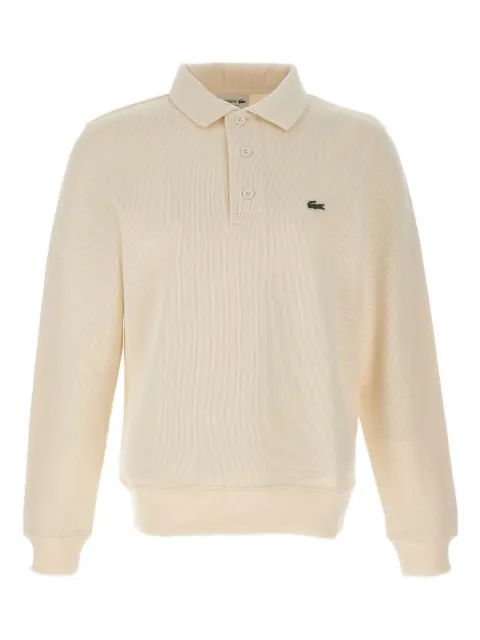 Lacoste logo-embroidery long-sleeve polo shirt Neutrals SH5781XFJ