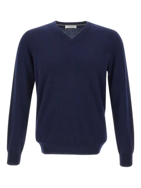 Kangra V-neck ribbed sweater Blue 200102692