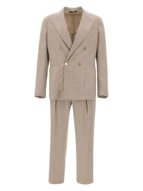 Briglia 1949 double-breasted suit Neutrals BOLGHERIPO400191B00023