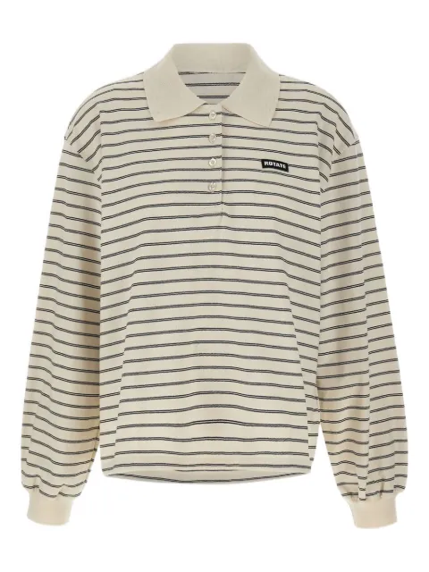 ROTATE BIRGER CHRISTENSEN striped long-sleeve polo Neutrals 115641858