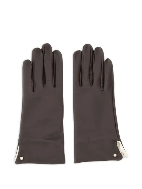 GIANNI CHIARINI logo-detail gloves Brown GN11127NAESPRESSOLAMB
